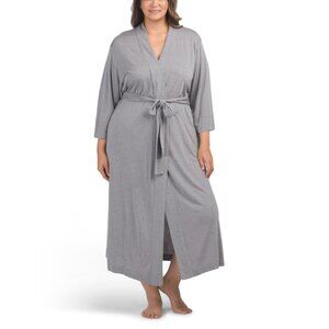 NATORI Heather Grey Plus Shangri La Robe